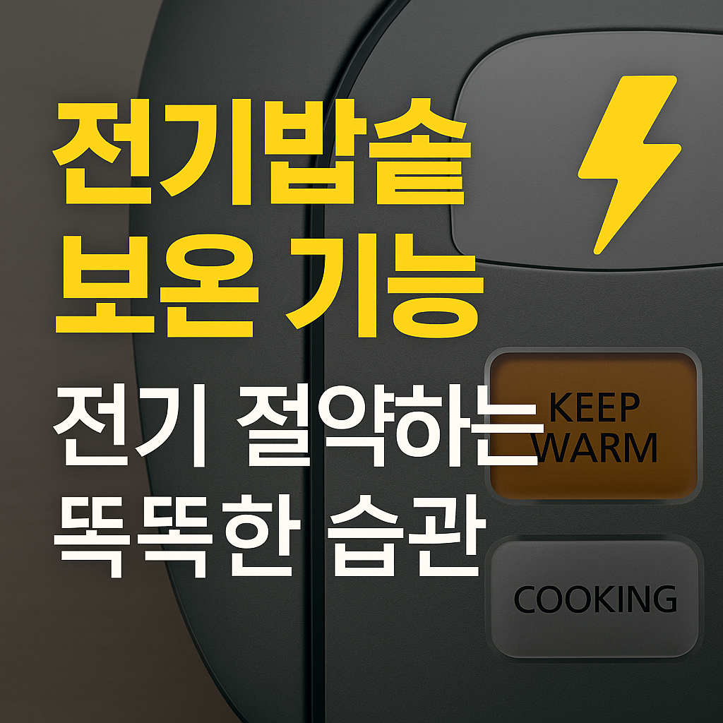전기밥솥 보온 기능, 전기 절약하는 사용법