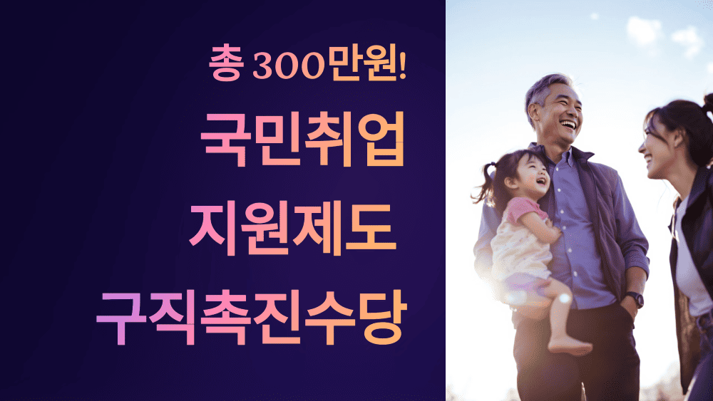 구직촉진수당 신청, 300만 원 받는 방법