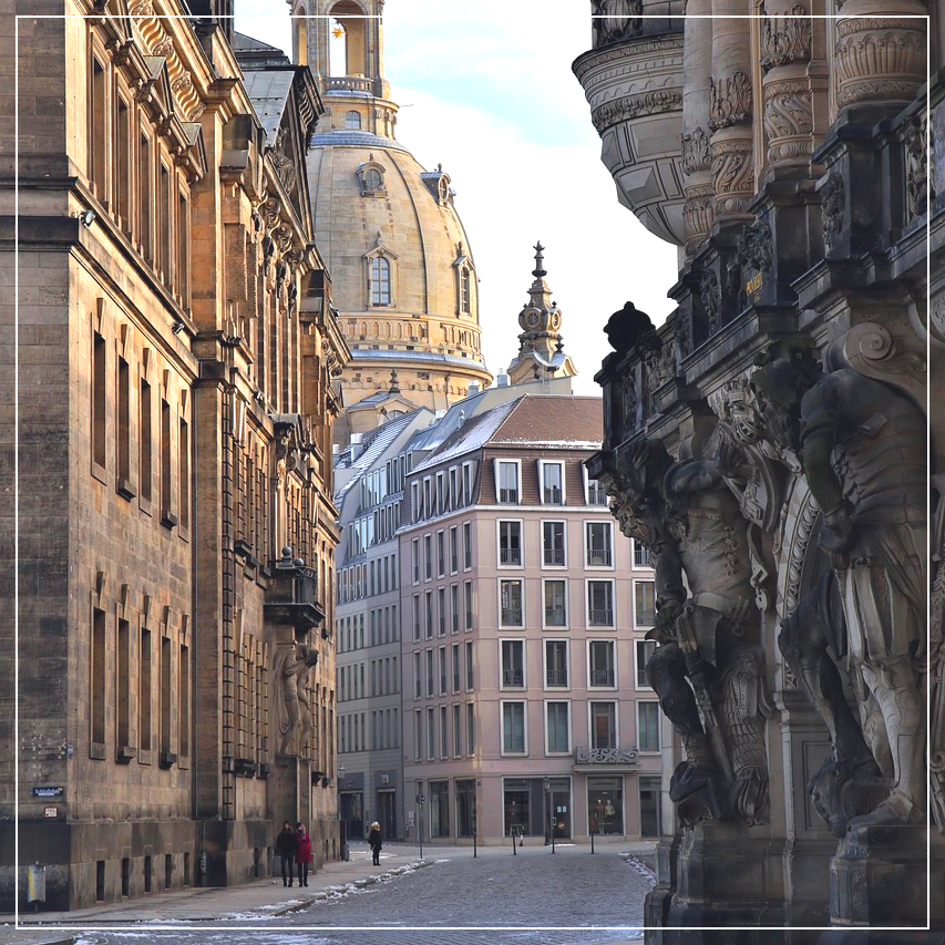 드레스덴의 바로크풍의 웅장한 건물들