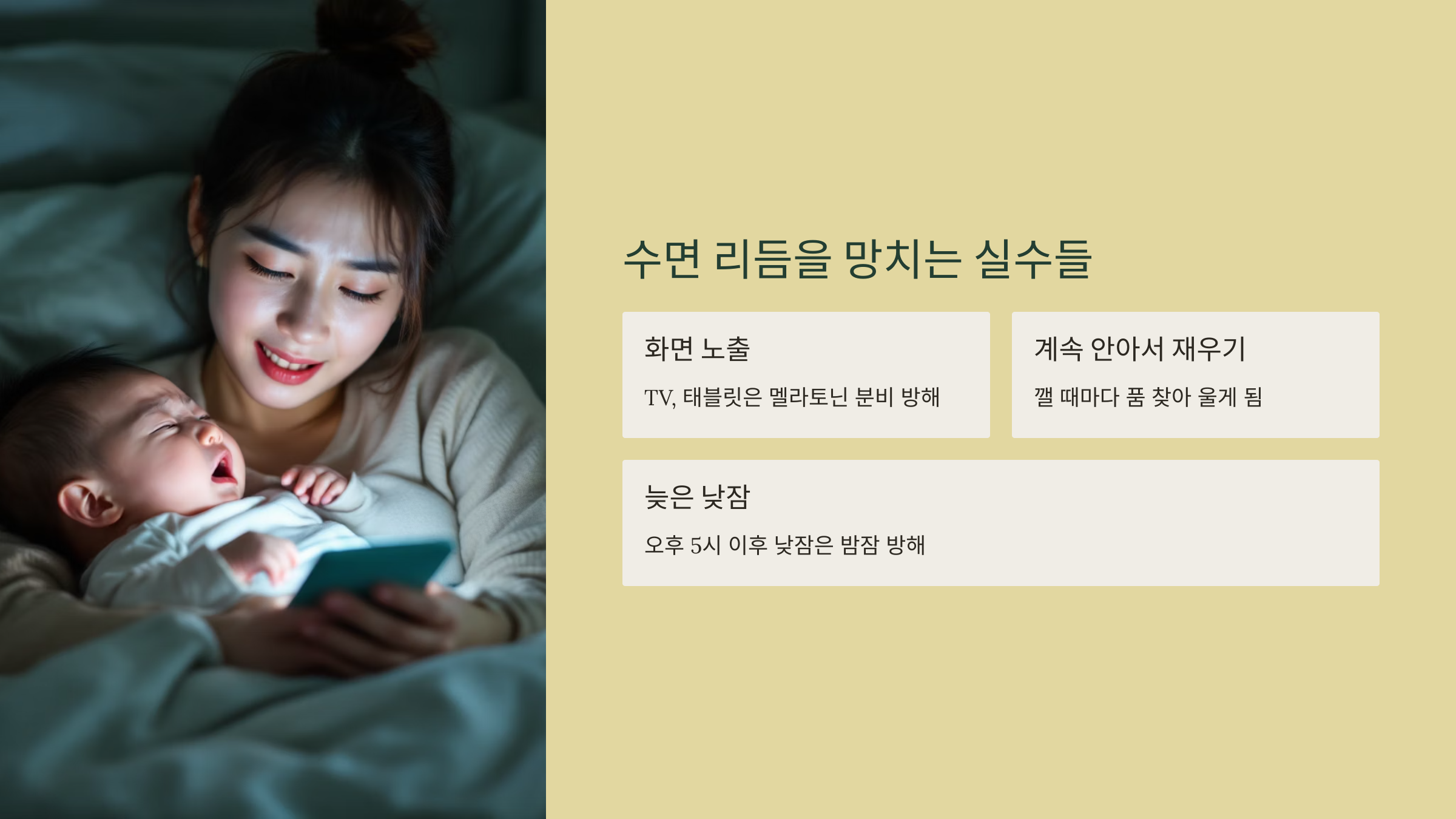 수면 리듬을 망치는 실수들