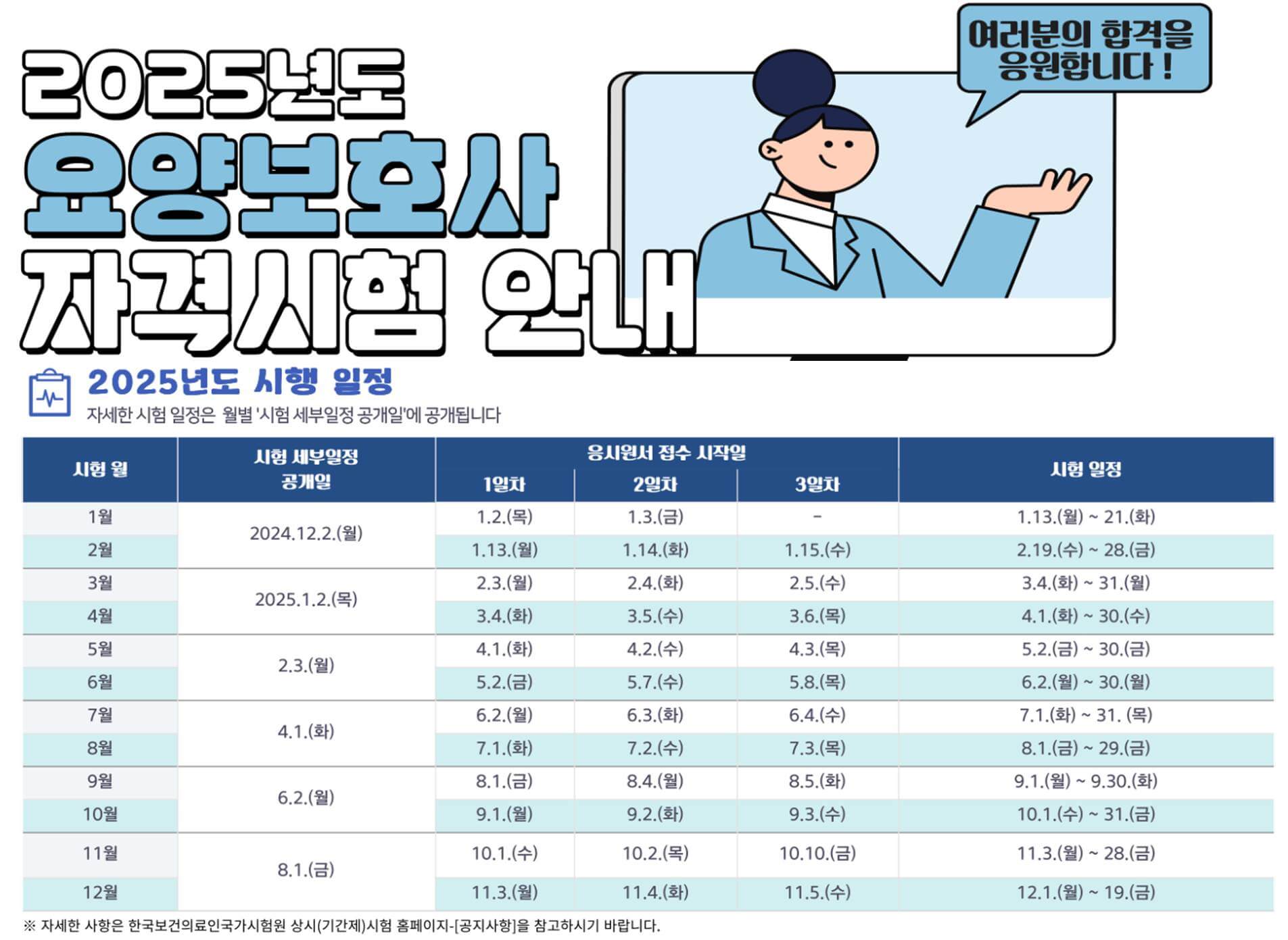 요양보호사 자격증 시험일정