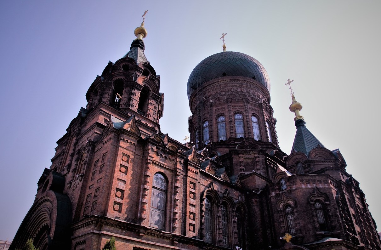 <하얼빈의 오래된 건물 모습>