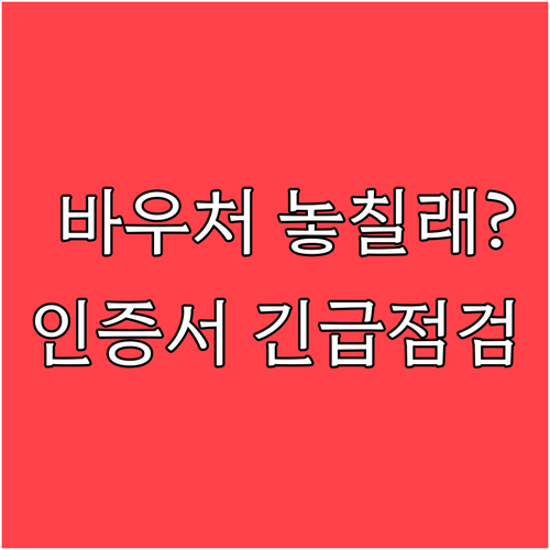 성공적인 바우처 수령을 위한 공동인증..