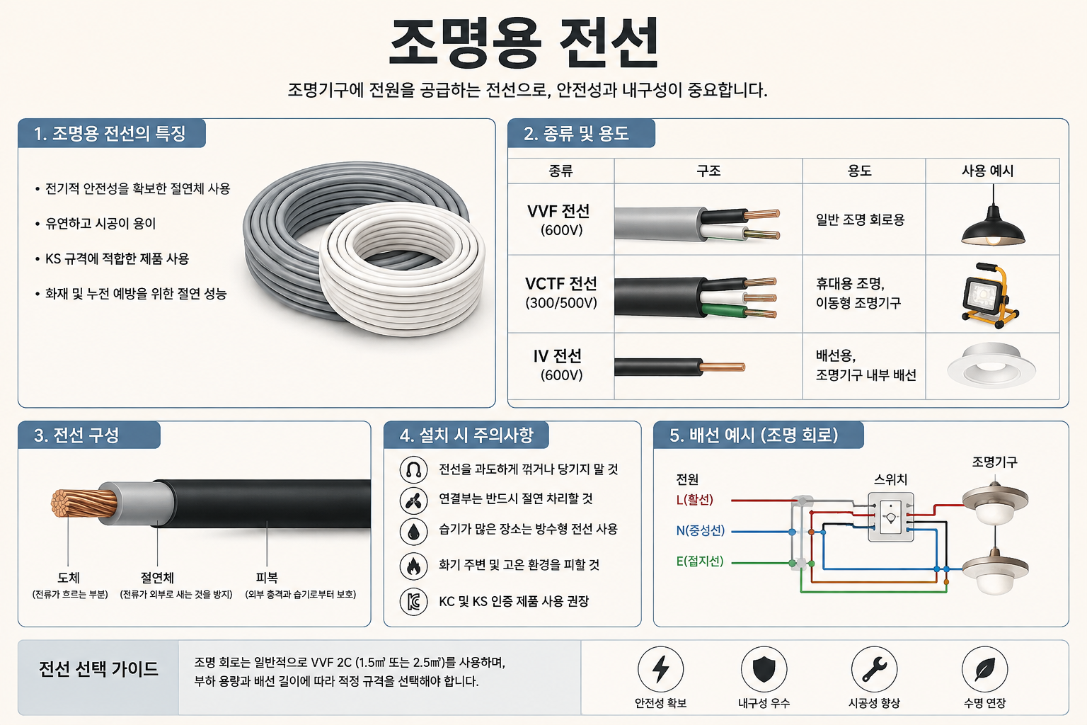 조명용 전선
