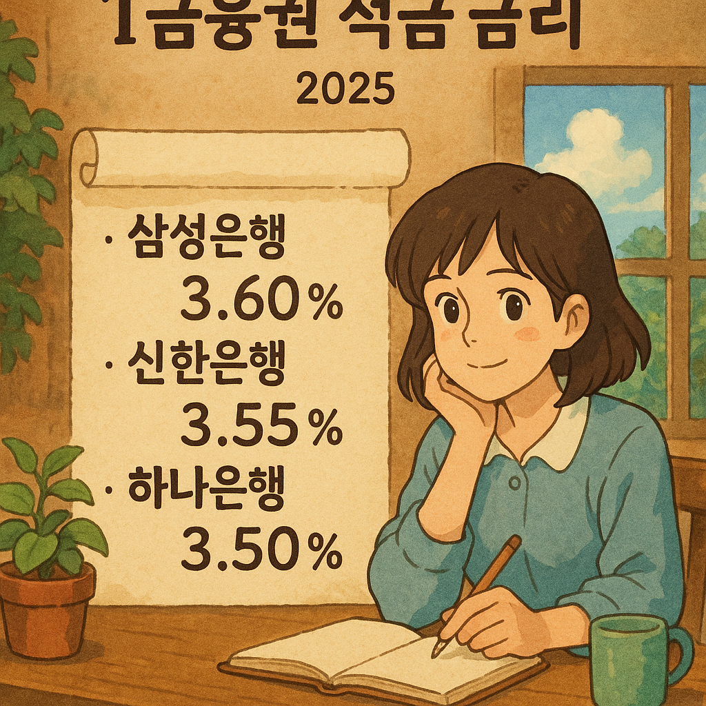 1금융권 적금 금리 비교 2025 사진