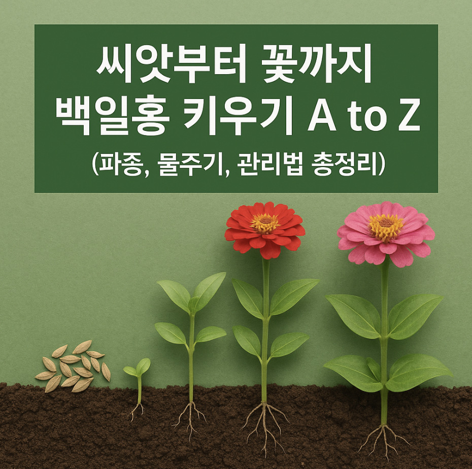 씨앗부터 꽃까지 백일홍 키우기 A to Z (파종, 물주기, 관리법 총정리)