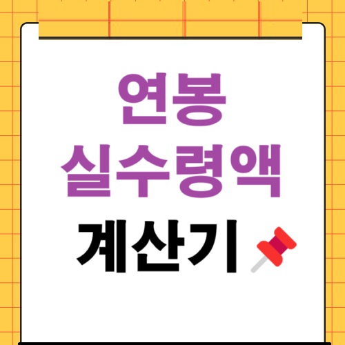 연봉 실수령액 계산기