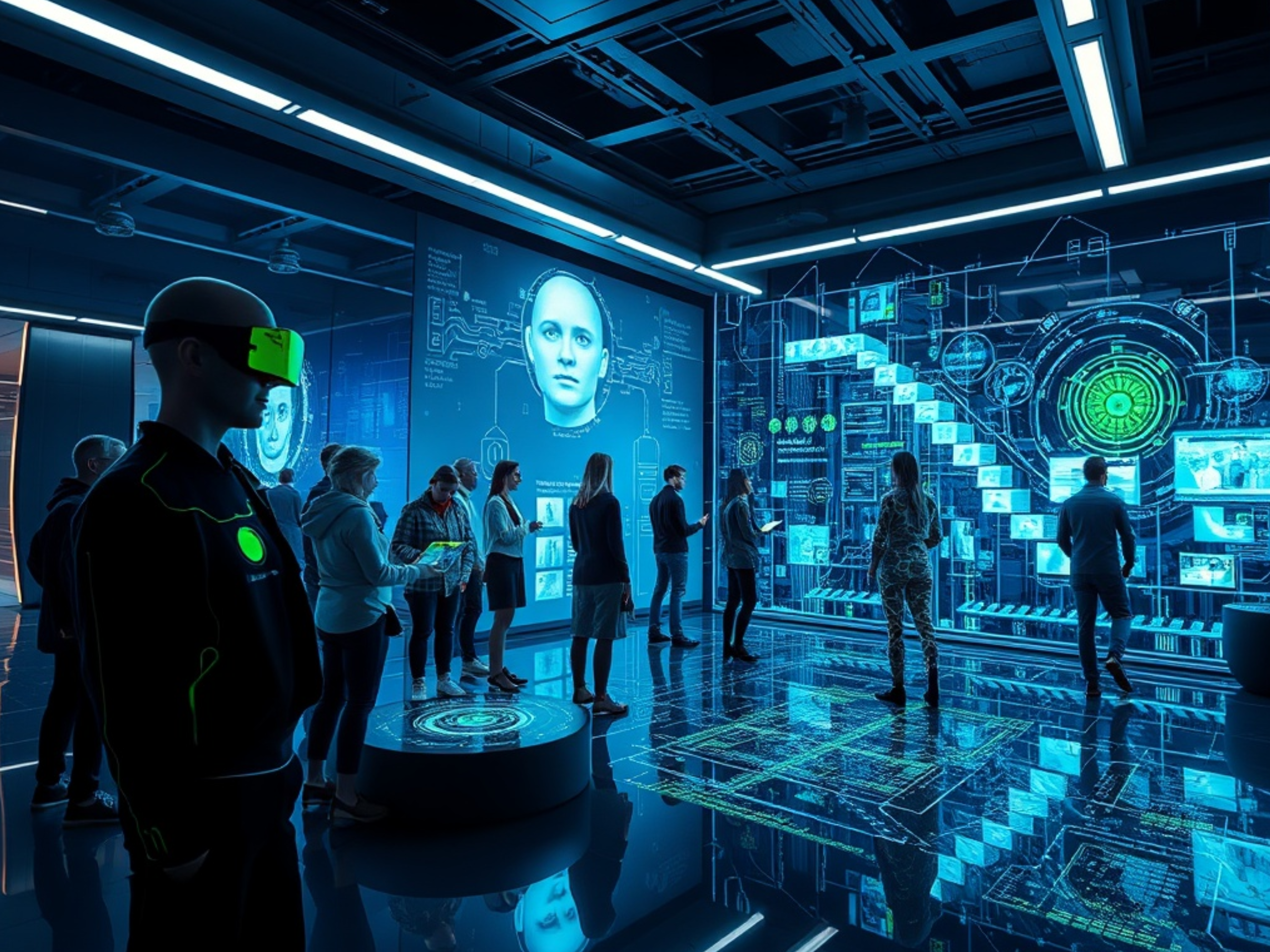 AI를 활용하는 사람들의 모습