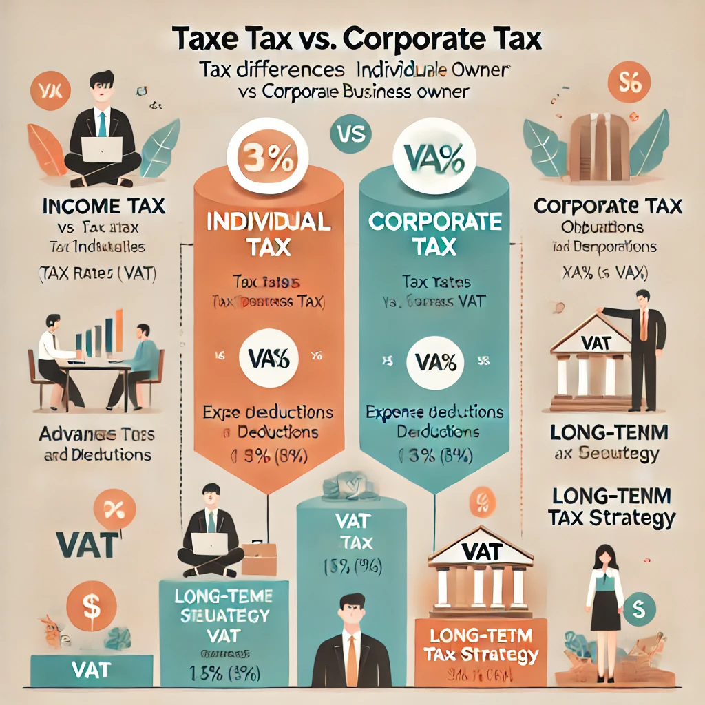 [세무실무] 개인사업자와 법인사업자의 세금 차이