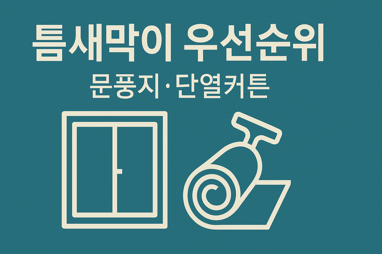 창문 틈새막이 우선순위 인포그래픽