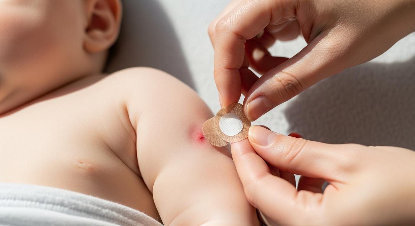 아기 예방접종 반창고 떼는법