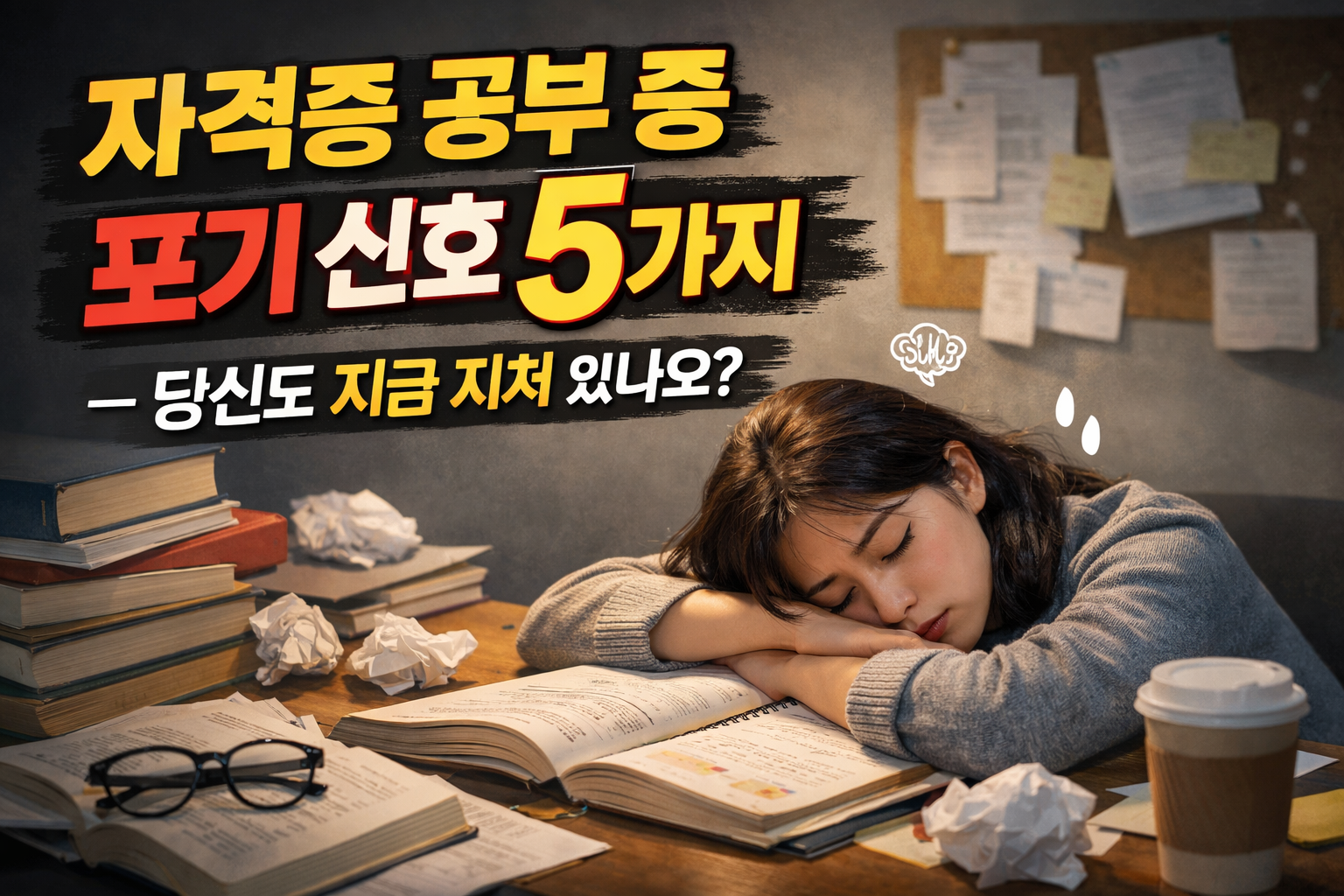 자격증 공부 중 포기 신호