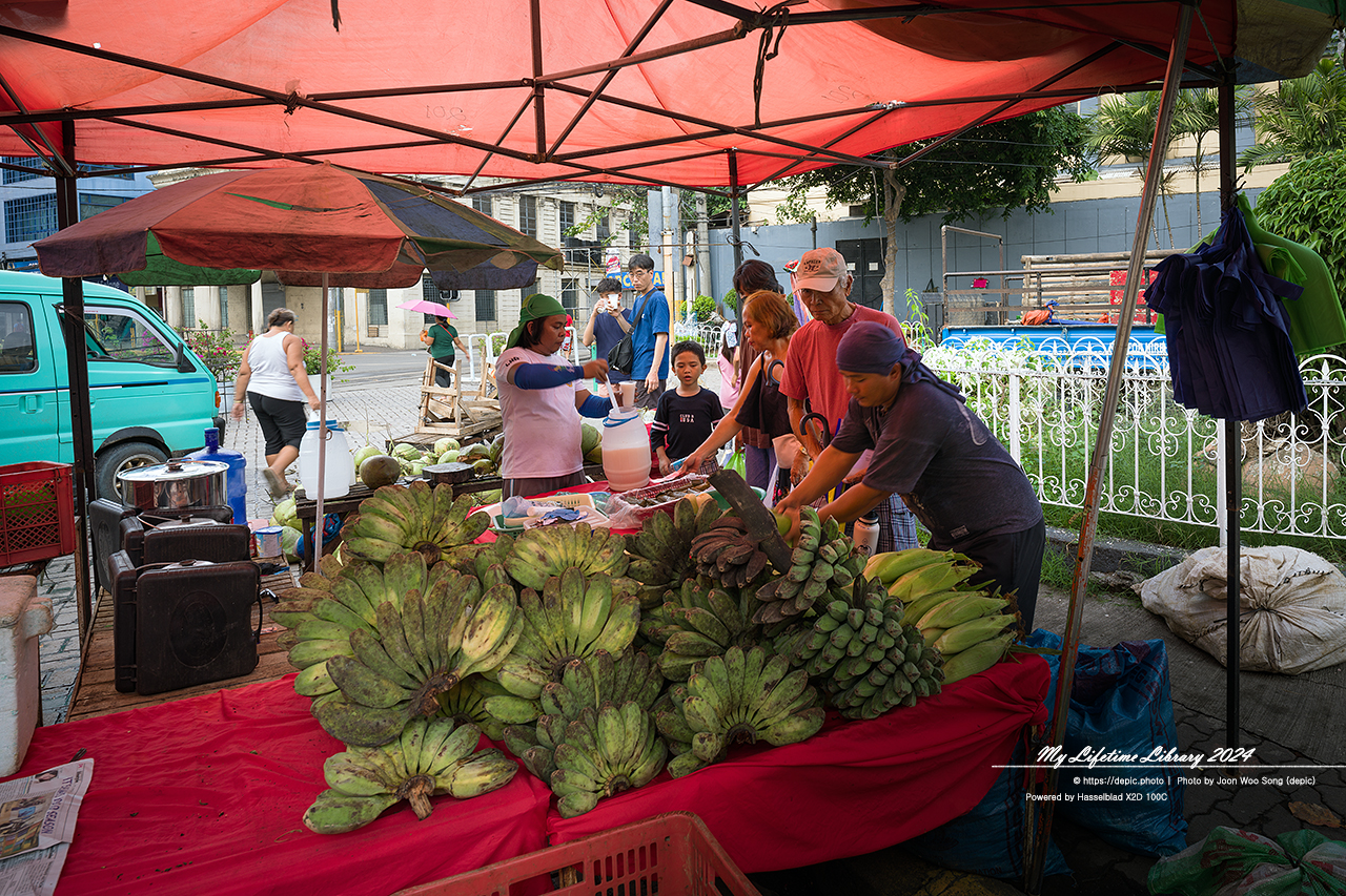 필리핀 세부 필리피노 사람들 거리 골목 시장