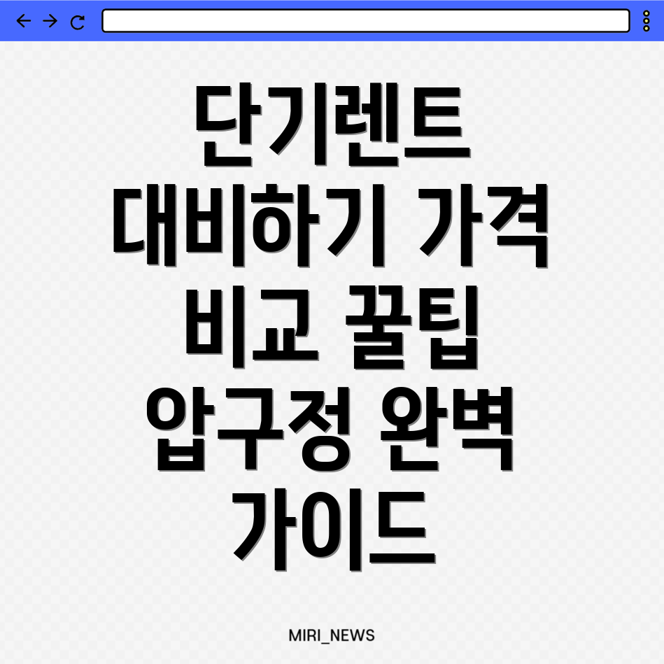 단기렌트카 가격비교