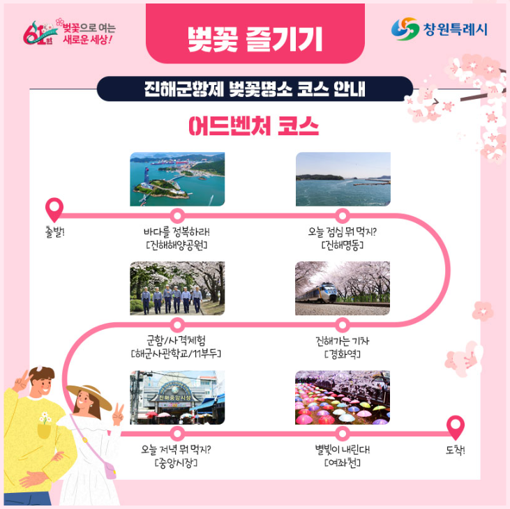 진해군항제 벚꽃축제 투어 코스 안내 - 어드벤처 코스