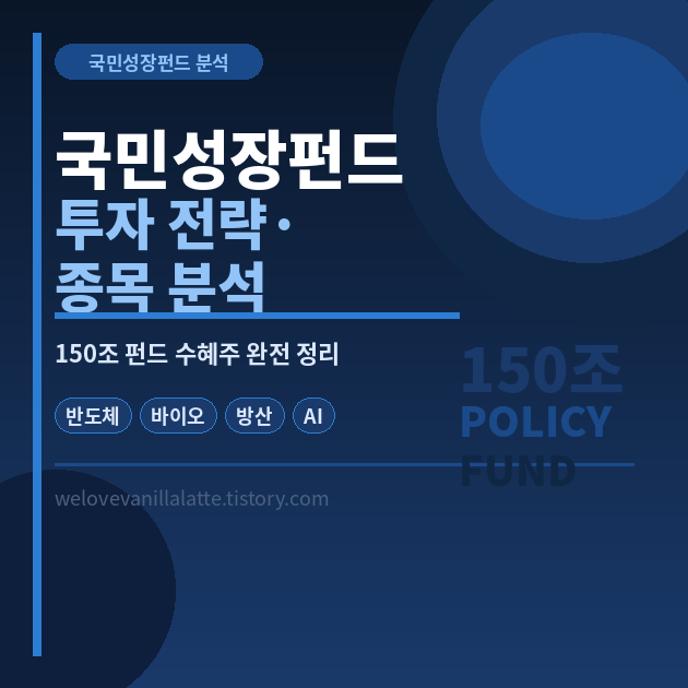 국민성장펀드 투자 전략 구성 종목 분석 — 150조 정책펀드 반도체 바이오 방산 수혜주