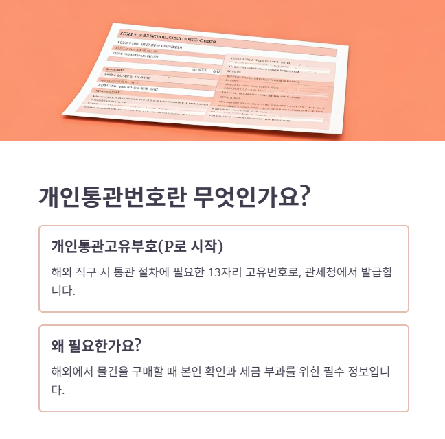 개인통관고유부호 기본 정보