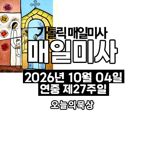 2026년 10월 4일 매일미사 연중 제27주일 오늘의 묵상
