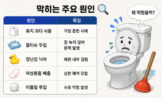 업체 부르기 전에 해보세요! 변기 뚫는법 막힘 원인 해결방법 전부알려드림2