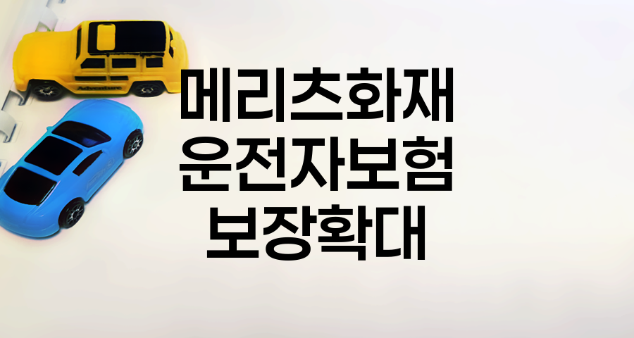 메리츠화재 운전자보험 보장 확대 방법과 한계