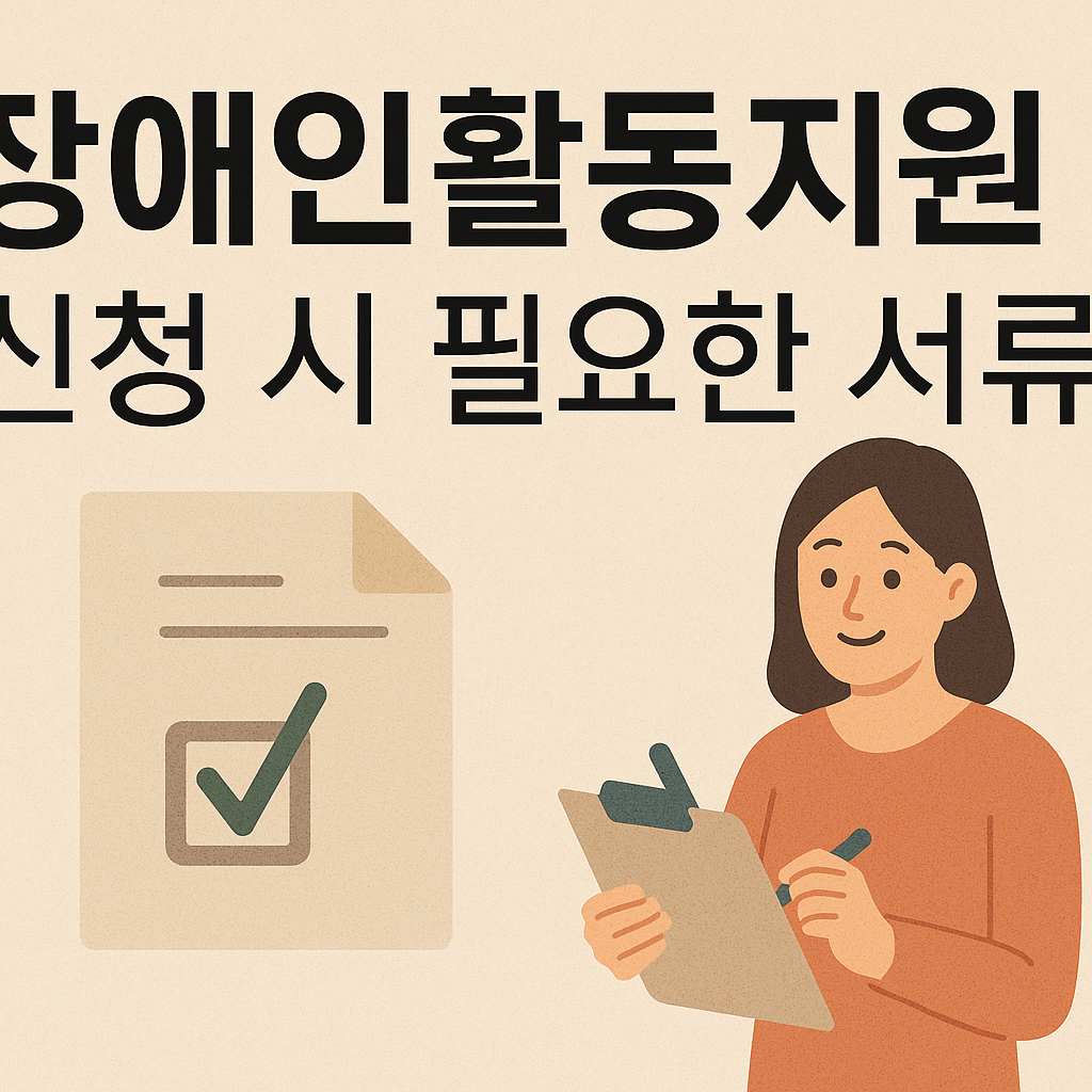 장애인 활동지원 신청시 필요 서류