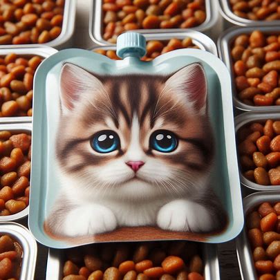 파우치 형태의 사료