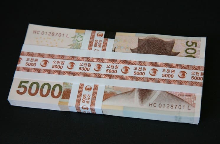 Money, Currency, won, 5000won