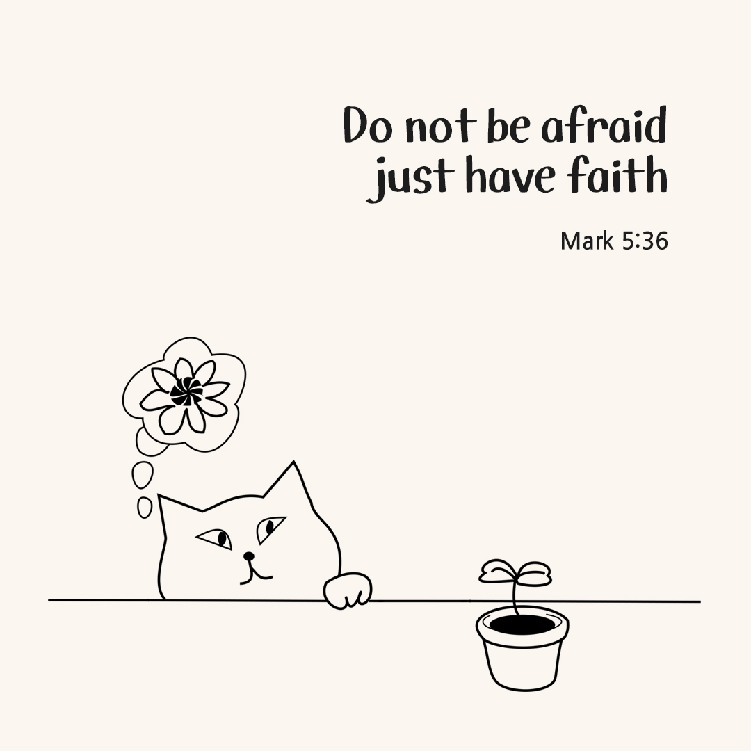 Do not be afraid, just have faith. (Mark 5:36)
