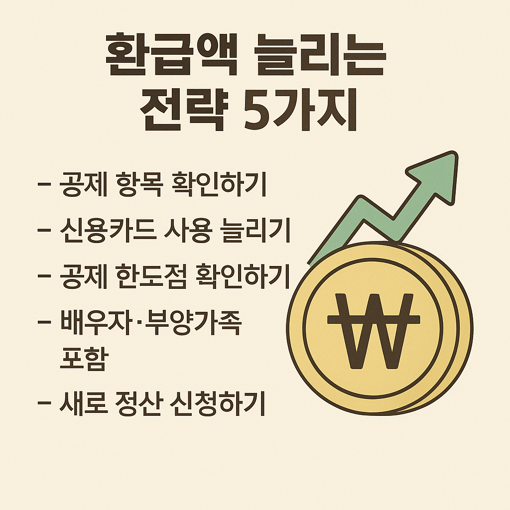 환급액 늘리는 전략 5가지