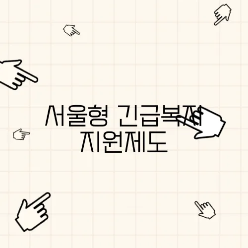 서울형 긴급복지 지원제도, 신청방법 총정리