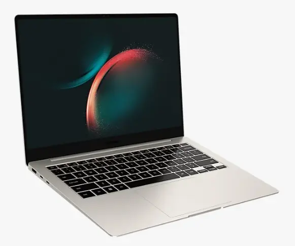 갤럭시-북3-프로-기본형-형상으로-은색의-프레임에-검은-키보드의-모습