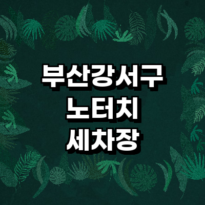 부산 강서구 노터치 세차