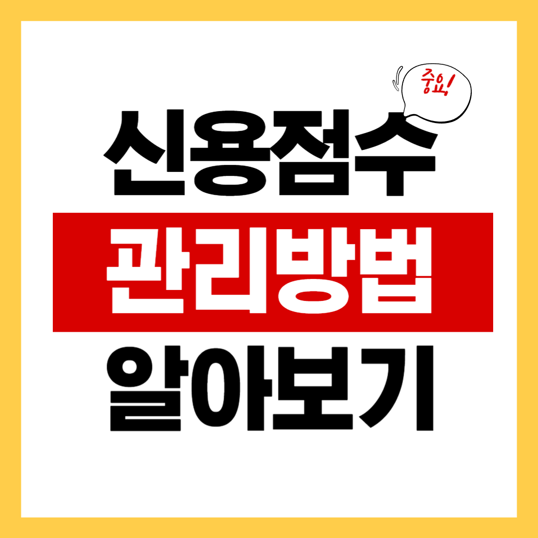 신용점수 올리는 방법과 올바른 신용점수 관리법