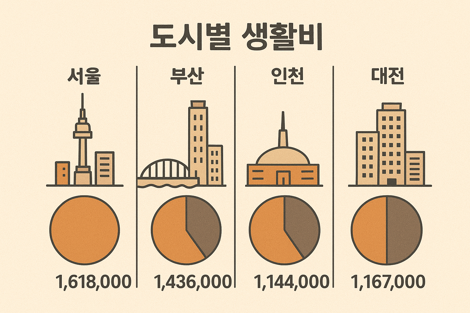 도시별생활비사진
