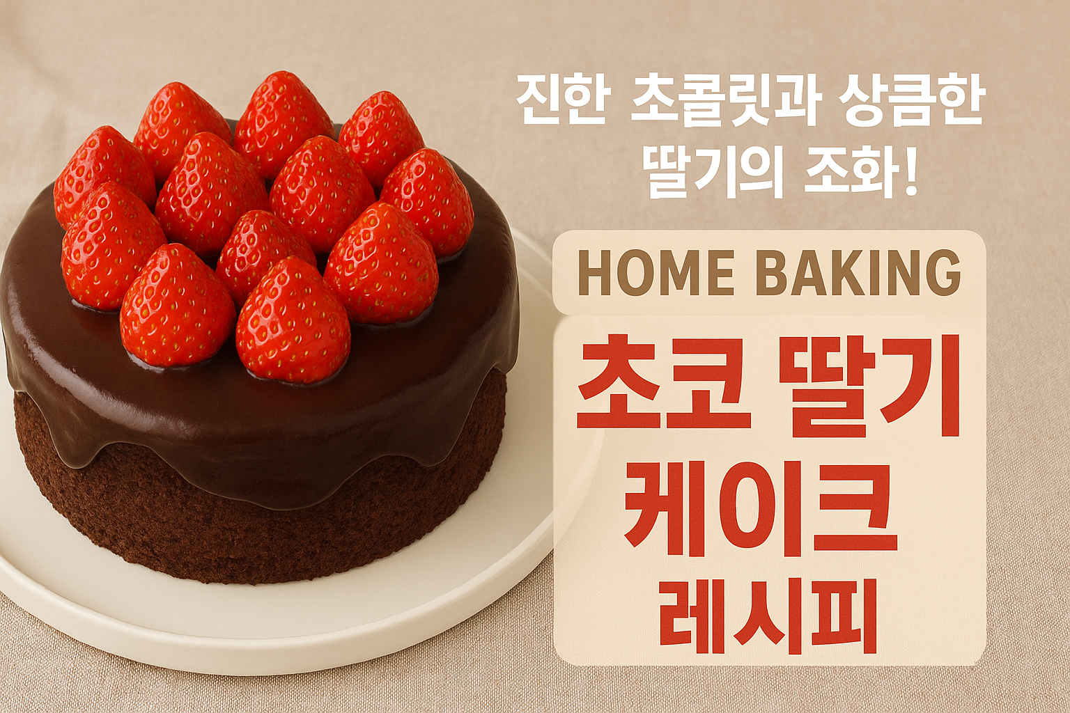 초코 딸기 케이크 레시피