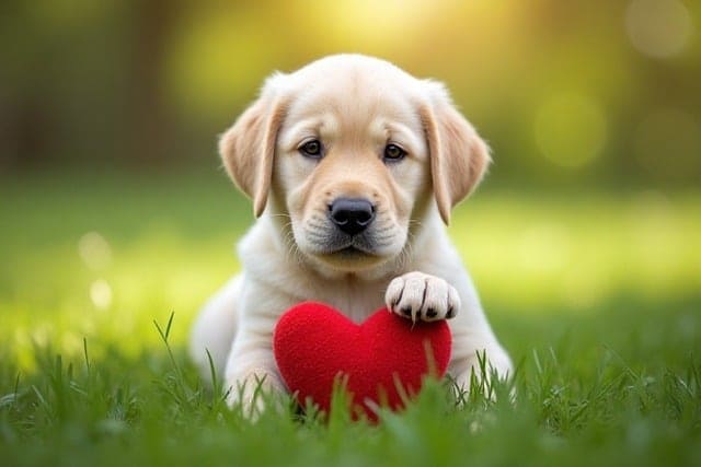 하트모양의-공을-가지고-있는-귀여운-강아지