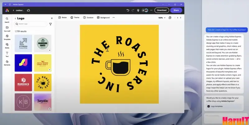Adobe App에서 작업한 결과물을 윈도우11 코파일럿을 활용해 공유