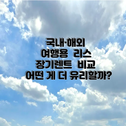 리스·장기렌트