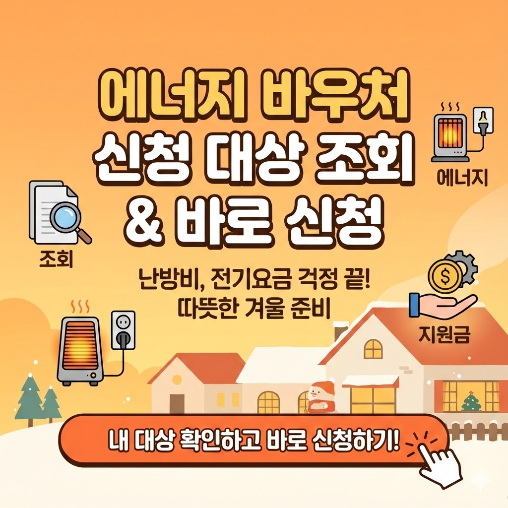 에너지 바우처 신청 대상 조회 및 바로 신청