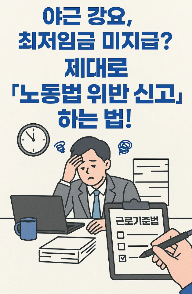 야근 강요, 최저임금 미지급? 제대로 ‘노동법 위반 신고’하는 법!