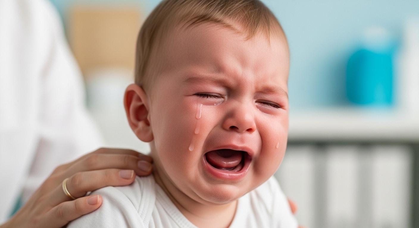 아기 예방접종 후 울음