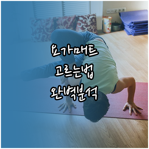 요가 매트 선택 핵심: 두께, 소재,..