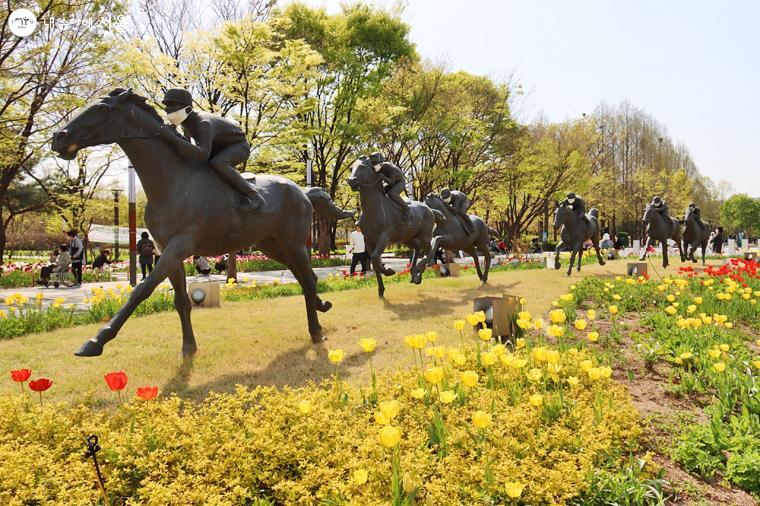 서울숲의-튤립-정원