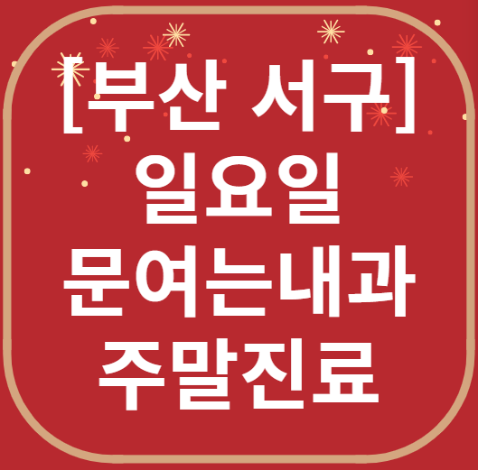 부산 서구 일요일 문 여는 내과 목록 ❘ 토요일 공휴일 주말 야간진료 병원 찾기