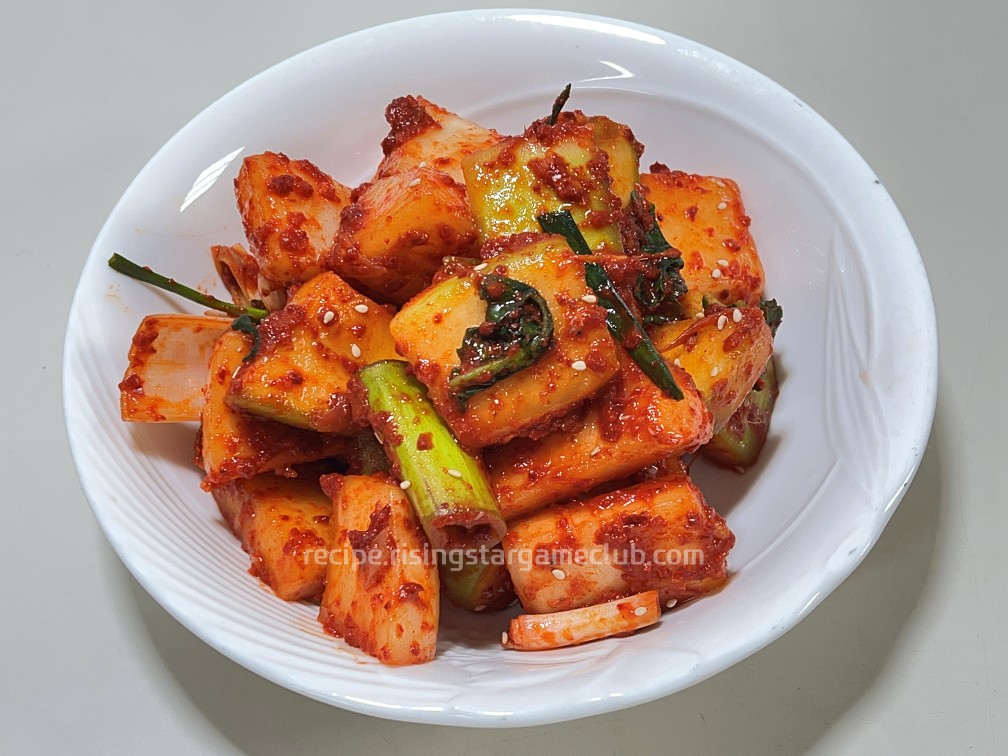 완성된 석박지 사진