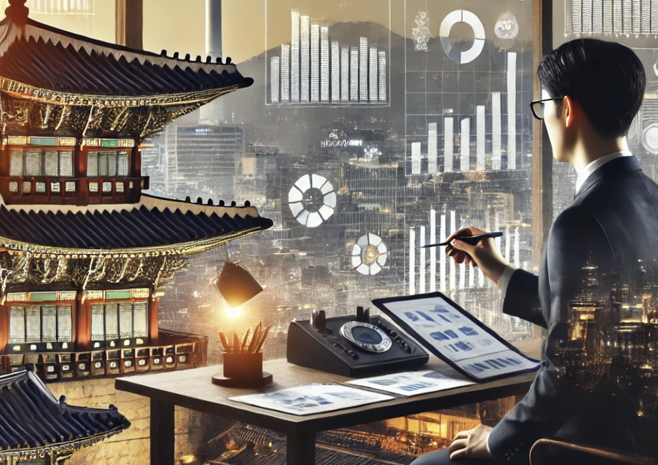 세무 전략과 관련된 차트와 데이터를 검토하는 전문가