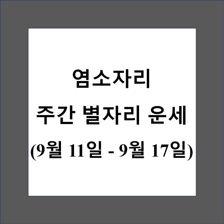 염소자리 주간 별자리 운세 제목 상자