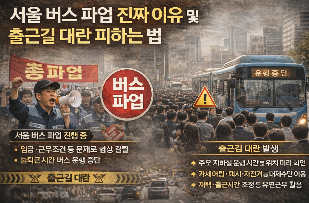 서울 버스 파업 출근길 대란 피하는 3가지 방법