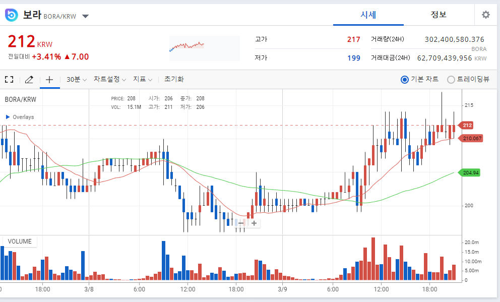 보라코인시세