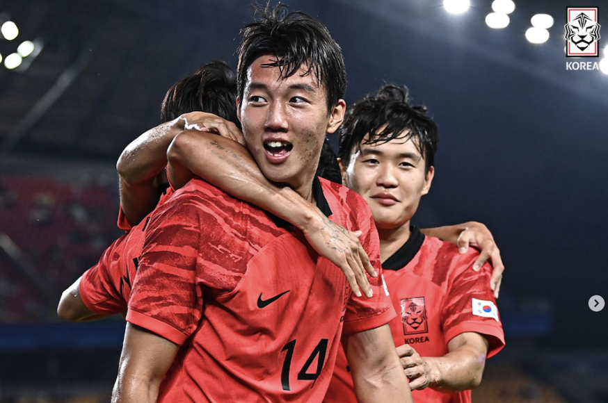 16강을 승리한 자랑스런 축구 대표팀 모습